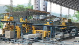 免蒸發泡(pao)砌塊生産線